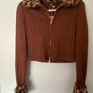 Brown leopard sweater